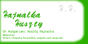 hajnalka huszty business card